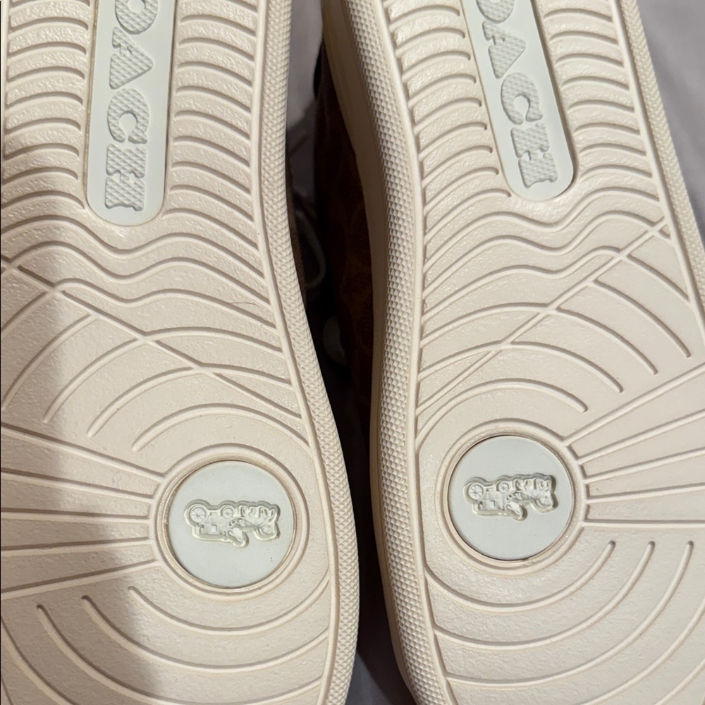 Coach Tan Patterned Women's Sneakers - Picture 7 of 7